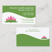 Massagetherapie Lotus Flower Visitekaartjes (Voorkant / Achterkant)