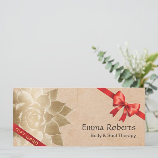  massagetherapie Lotus Gift Certificates (Staand voorkant)