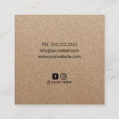 Massagetherapie Lotus Healing Handen Kraft Vierkante Visitekaartje (Achterkant)