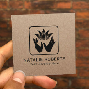 Massagetherapie Lotus Healing Handen  Kraft Vierkante Visitekaartje