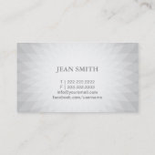 Massagetherapie Lotus Healing Salon Modern Silver Visitekaartje (Achterkant)