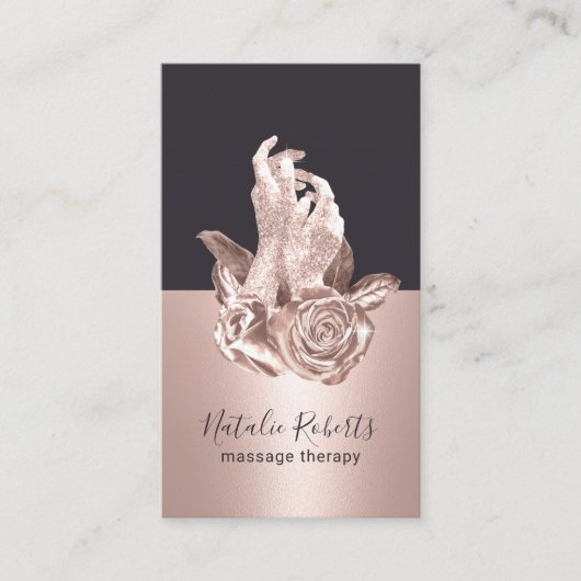 Massagetherapie Lux Hands & Flowers Chiropractic Visitekaartje (Voorkant)