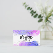 ** Massagetherapie - Massagetherapie - Glitter Visitekaartje (Staand voorkant)