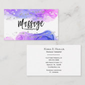 ** Massagetherapie - Massagetherapie - Glitter Visitekaartje (Voorkant / Achterkant)