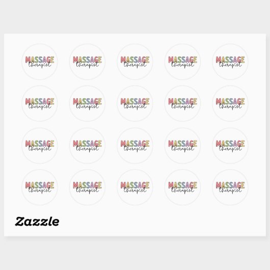 Massagetherapie | Massagetherapie Ronde Sticker (Vel)
