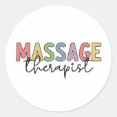 Massagetherapie | Massagetherapie Ronde Sticker (Voorkant)