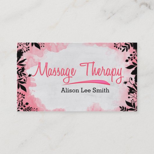 Massagetherapie - massagetherapie visitekaartje (Voorkant)