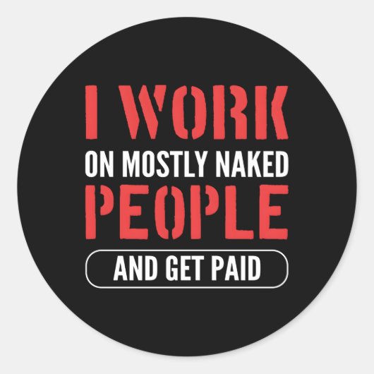Massagetherapie Masseuse Ronde Sticker (Voorkant)