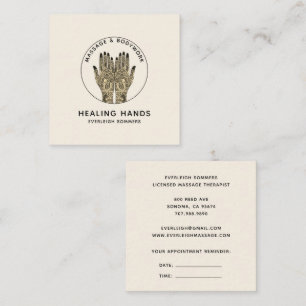 Massagetherapie Met Afspraakherinnering Vierkante Visitekaartje