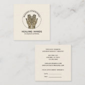 Massagetherapie met Afspraakherinnering Vierkante Visitekaartje (Voorkant / Achterkant)