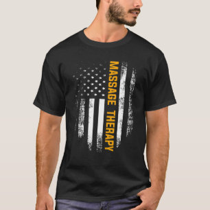 massagetherapie met Amerikaanse vlag Therapie T-shirt