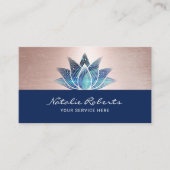 Massagetherapie met Blue Lotus Flower Yoga Instruc Visitekaartje (Voorkant)