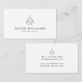 Massagetherapie met chiropractor visitekaartje (Voorkant / Achterkant)