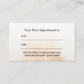 Massagetherapie met Elegant Lotus Flower Yoga Spa Afsprakenkaartje (Achterkant)