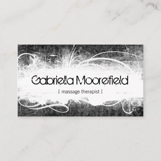 Massagetherapie met Extreme Grunge Visitekaartje (Voorkant)