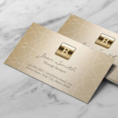 Massagetherapie met Luxury Gold Monogram Visitekaartje