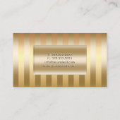 Massagetherapie met moderne goudoliestreepjes visitekaartje (Achterkant)