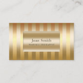 Massagetherapie met moderne goudoliestreepjes visitekaartje (Voorkant)