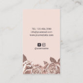 Massagetherapie met roos Gold Healing Hands & Flow Visitekaartje (Achterkant)