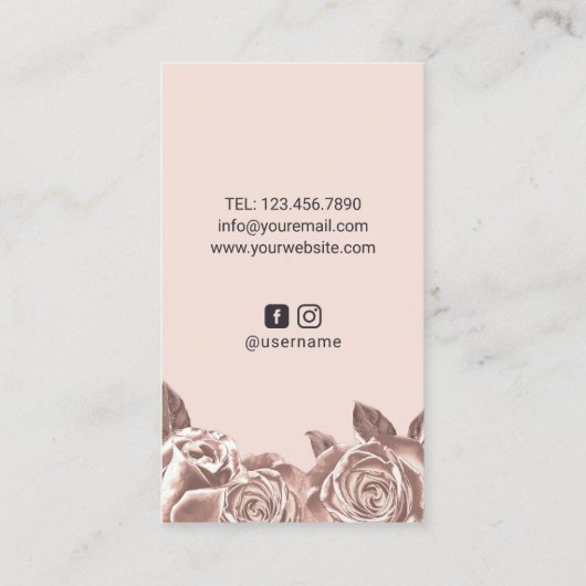 Massagetherapie met roos Gold Healing Hands & Flow Visitekaartje (Achterkant)