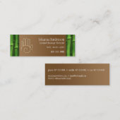 Massagetherapie met vers Bamboe Mini Visitekaartje (Voorkant / Achterkant)