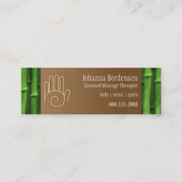 Massagetherapie met vers Bamboe Mini Visitekaartje