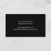 Massagetherapie met voet Black Gold Reflexology Sp Visitekaartje (Achterkant)