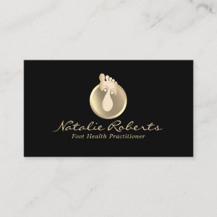 Massagetherapie met voet Black Gold Reflexology Sp Visitekaartje