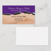 Massagetherapie met warme steen visitekaartje (Voorkant / Achterkant)