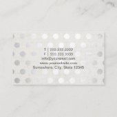 Massagetherapie Moderne Stippen met zilver Visitekaartje (Achterkant)