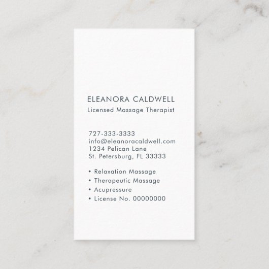 Massagetherapie Moderne strepen Label lijn (Achterkant)