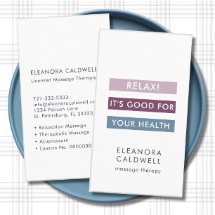 Massagetherapie Moderne strepen Label lijn