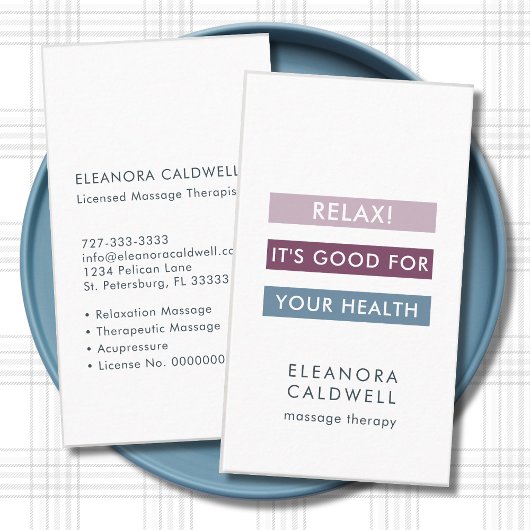 Massagetherapie Moderne strepen Label lijn