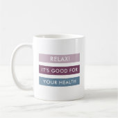 Massagetherapie Moderne strepen Label lijn Koffiemok (Links)