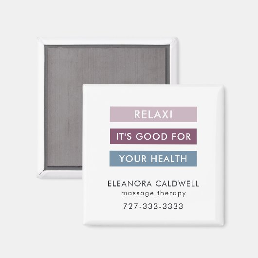 Massagetherapie Moderne strepen Label lijn Magneet (Voorkant / Achterkant)