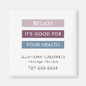 Massagetherapie Moderne strepen Label lijn Magneet (Voorkant)