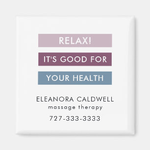 Massagetherapie Moderne strepen Label lijn Magneet