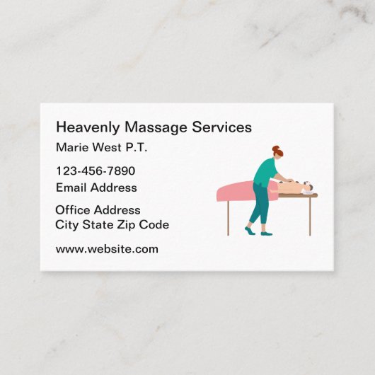 Massagetherapie Moderne Visitekaartjes (Voorkant)