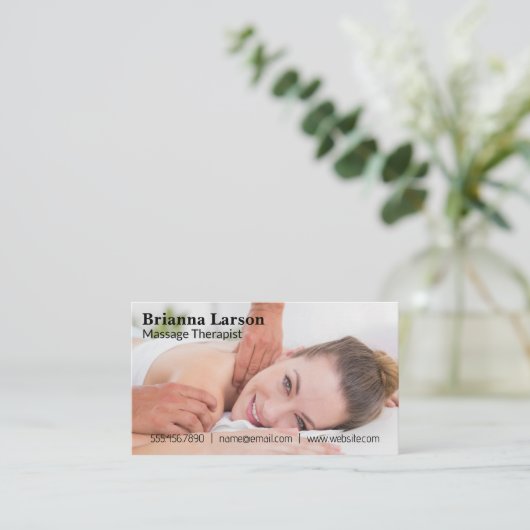 Massagetherapie | Moordoptijd vrouwen Visitekaartje (Staand voorkant)