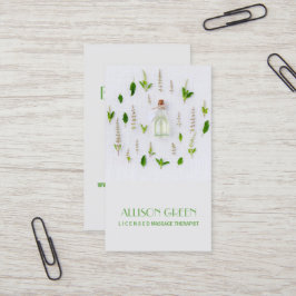 Massagetherapie Natuurlijke Essentiële Olie Aromat Visitekaartje