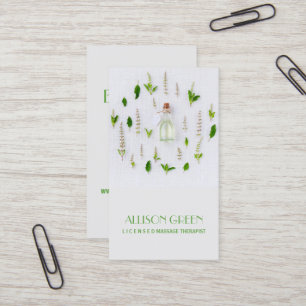 Massagetherapie Natuurlijke Essentiële Olie Aromat Visitekaartje
