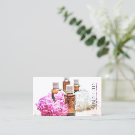 Massagetherapie Natuurlijke Essentiële Olie Aromat Visitekaartje (Staand voorkant)