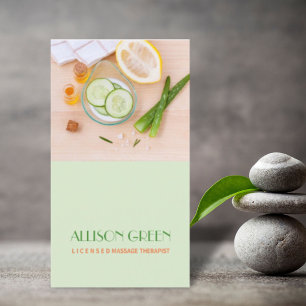Massagetherapie Natuurlijke Essentiële Olie Aromat Visitekaartje