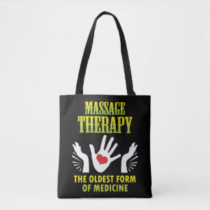 Massagetherapie Oudste vorm van geneeskunde Grappi Tote Bag