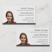 Massagetherapie Portretnaam Kaart Visitekaartje (Voorkant / Achterkant)