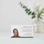 Massagetherapie Portretnaam Kaart Visitekaartje (Staand voorkant)