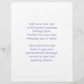Massagetherapie: Prints met een blauwe hand Flyer (Achterkant)