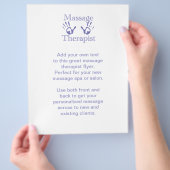 Massagetherapie: Prints met een blauwe hand Flyer (Hand)