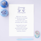 Massagetherapie: Prints met een blauwe hand Flyer (Enkel)