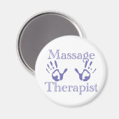 Massagetherapie: Prints met een blauwe hand Magneet (Voorkant / Achterkant)